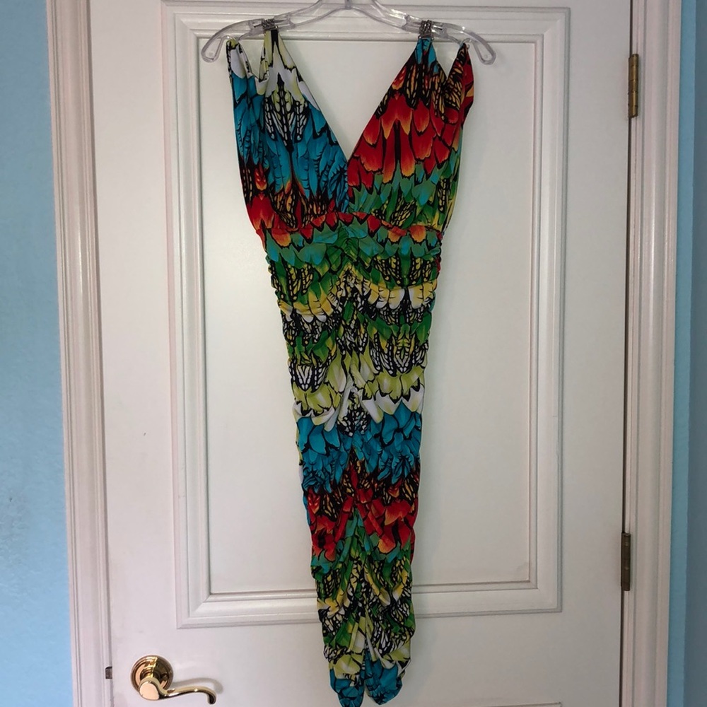 Unaluna colorful flamenco chain dress